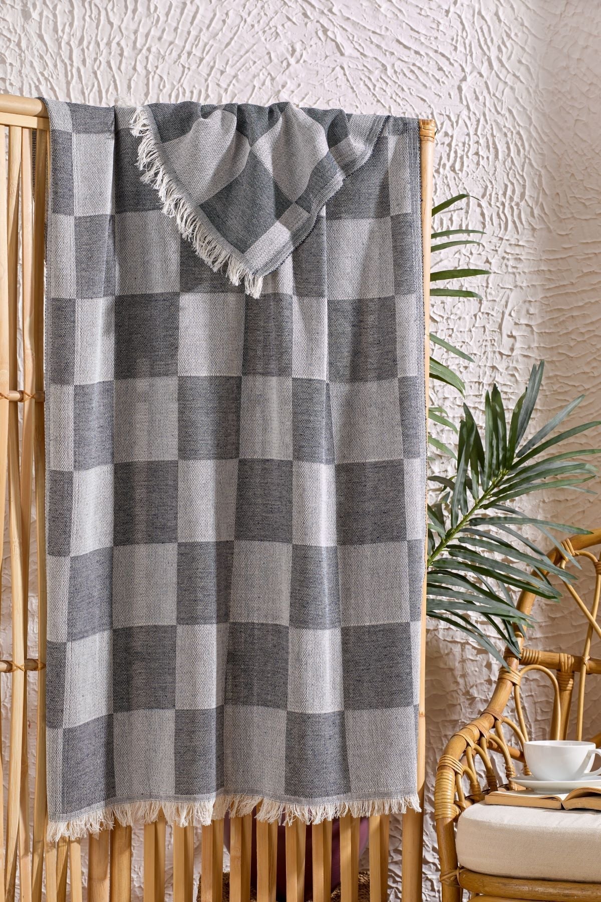 Dama Antrasit Peştamal 90x160 cm