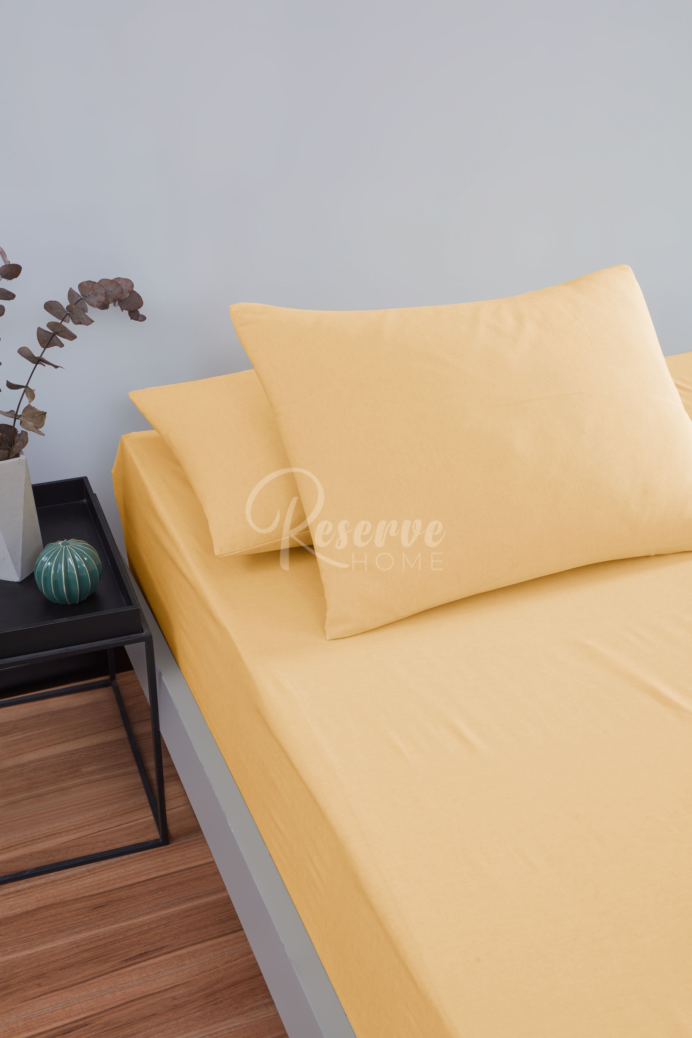 Lanca - 2'li Sarı Yastık Kılıfı