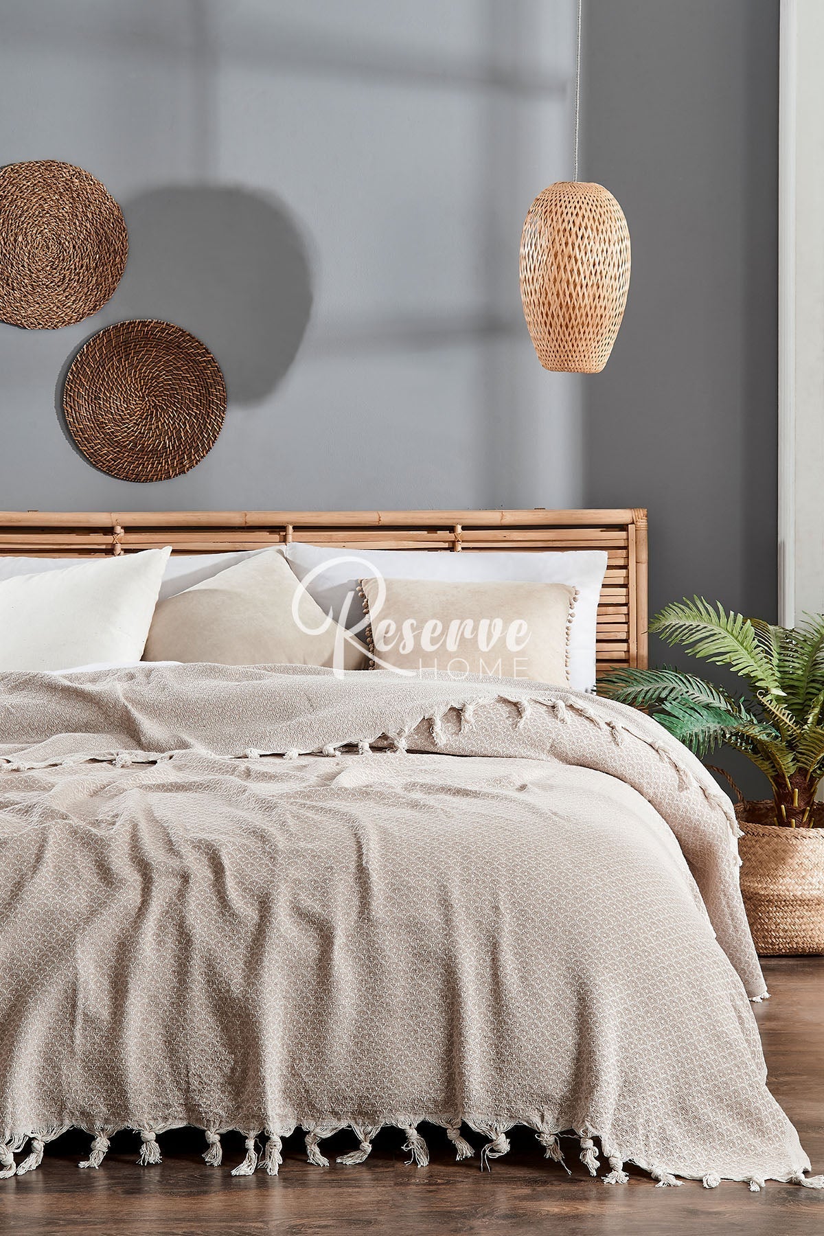 Conela -Deniz Çift Kişilik Bej Pike