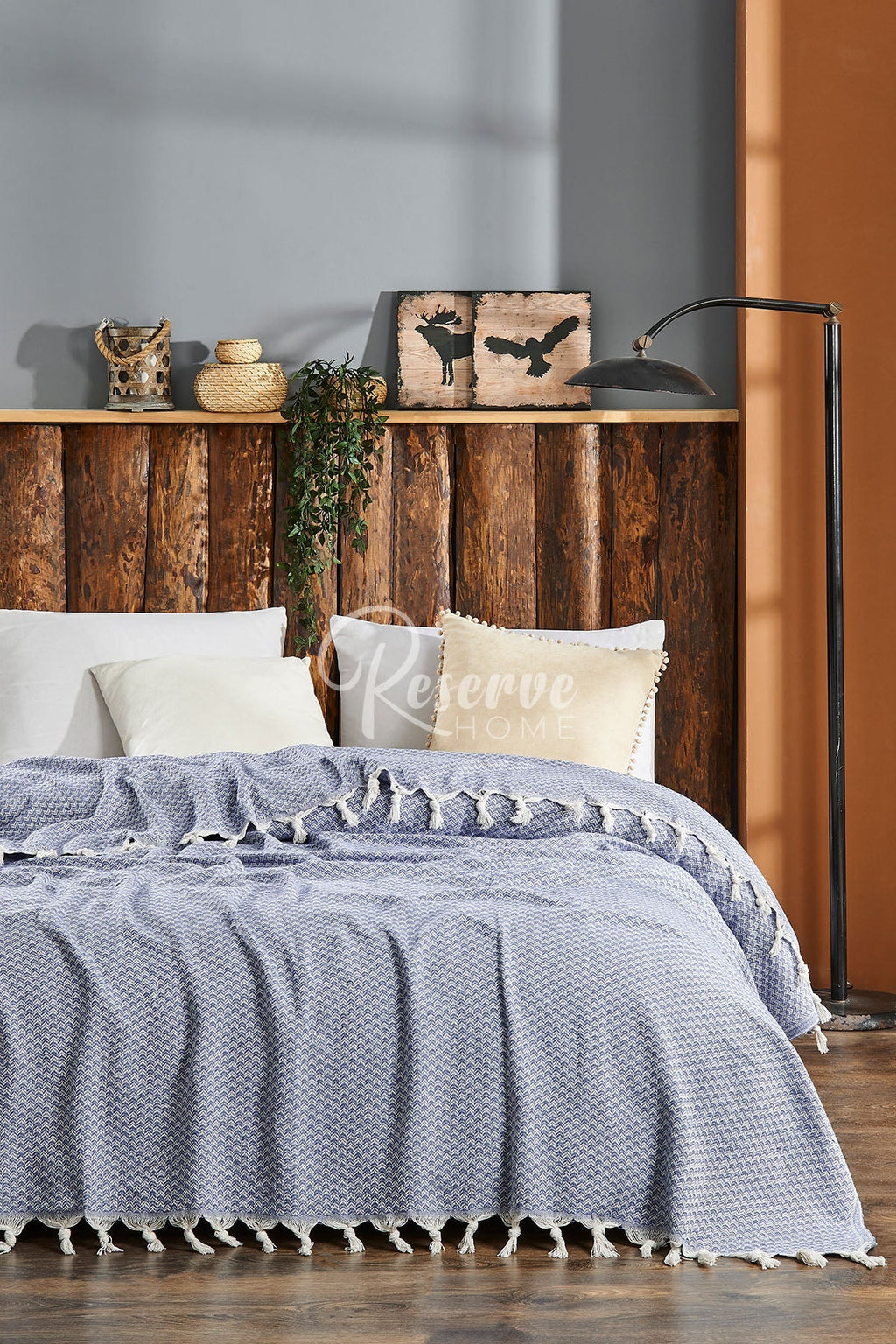 Belda -Yelda Çift Kişilik Buz Mavi Pike