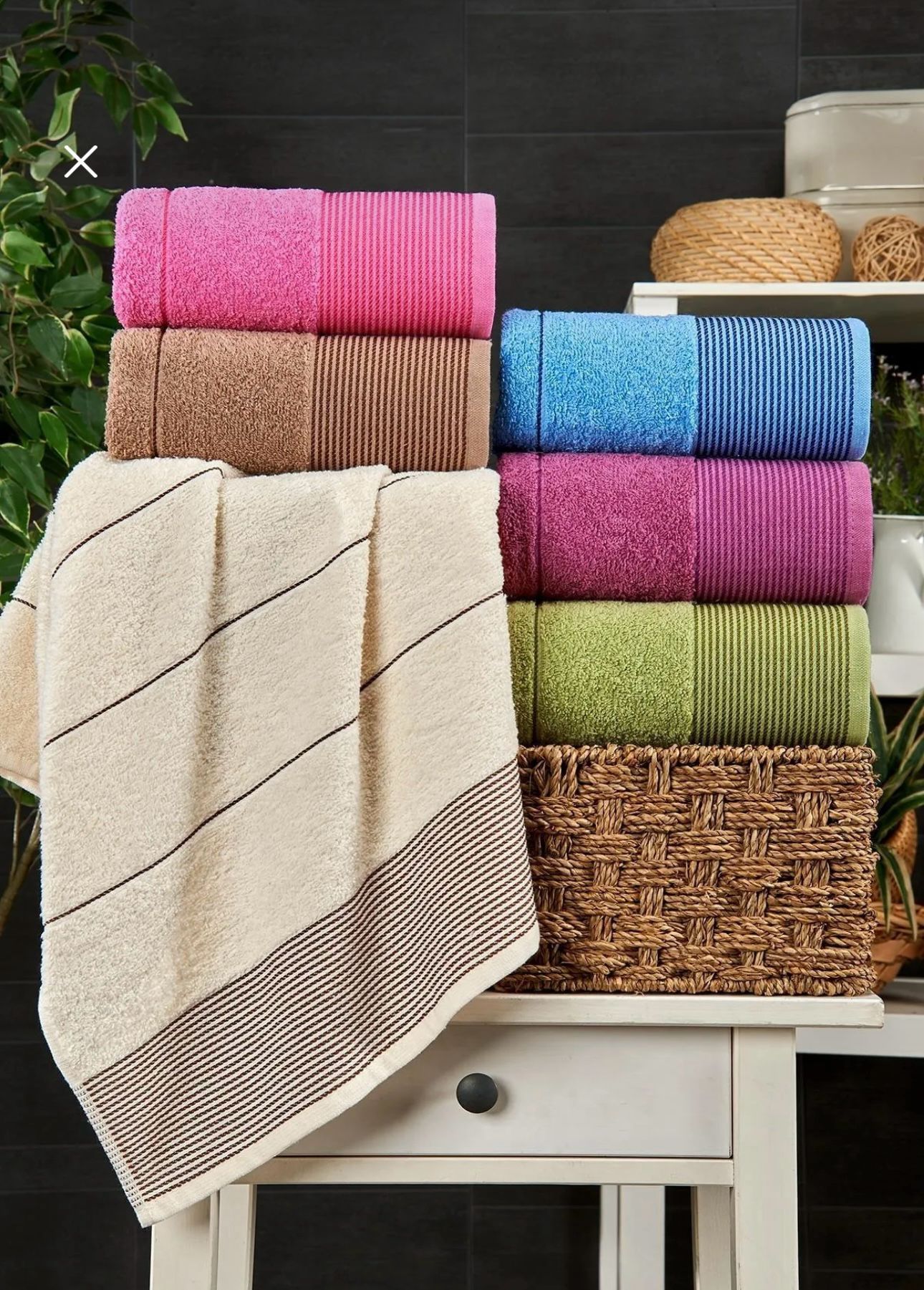 Patric - Atkı V Fitilli 6'lı Yüz Havlu Seti