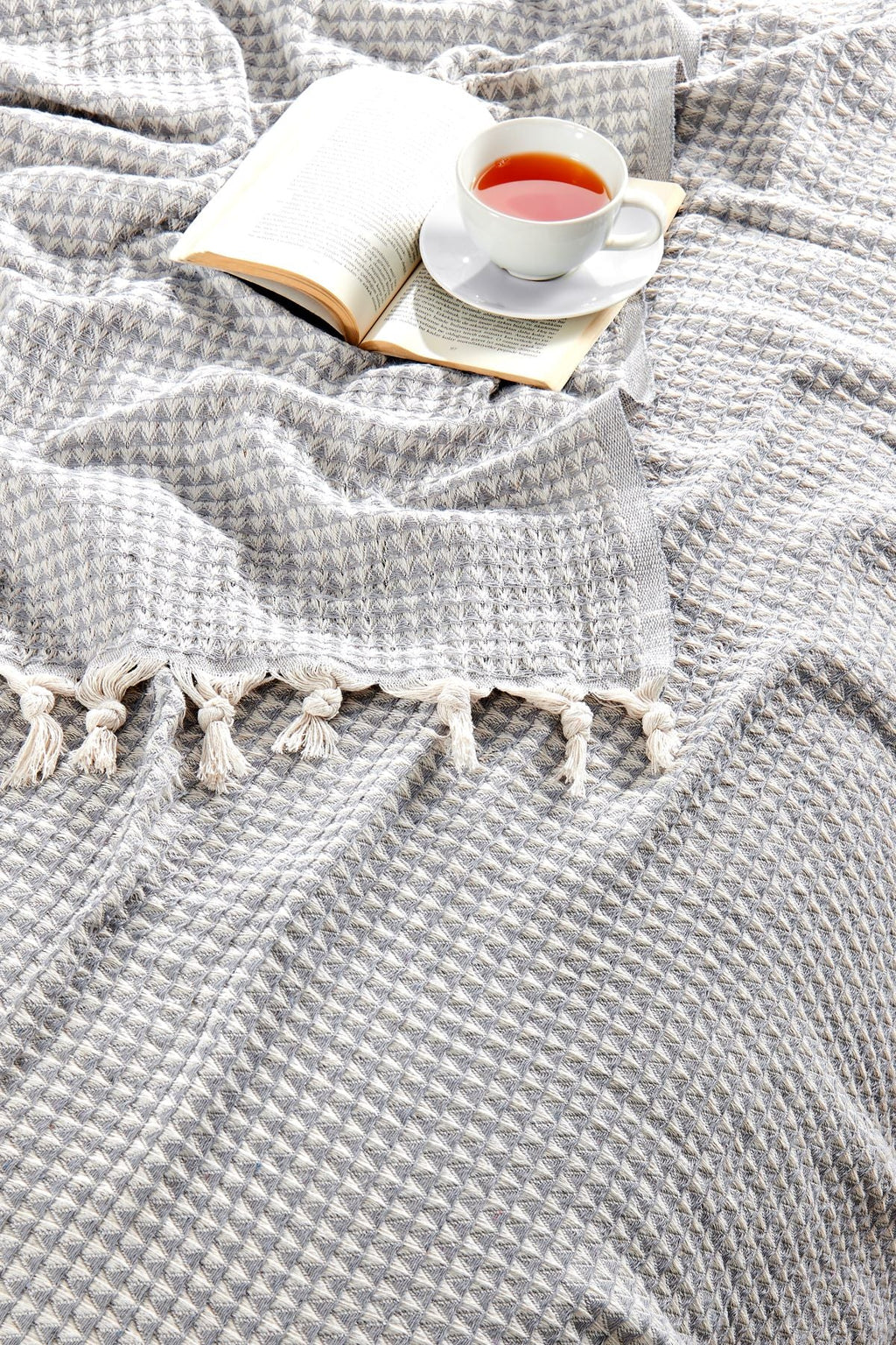 Martel - Piramit Çift Kişilik Açık Gri Pike