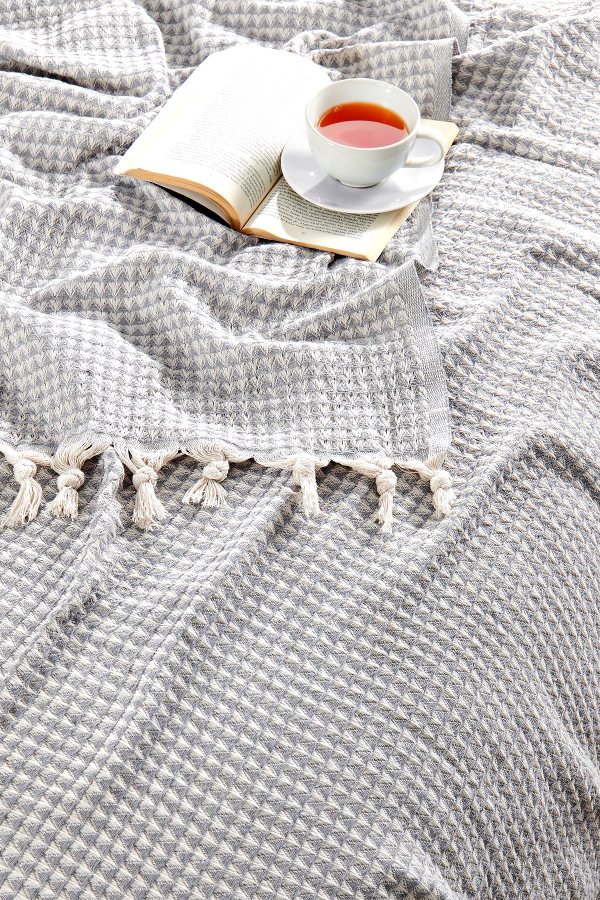 Martel - Piramit Çift Kişilik Açık Gri Pike