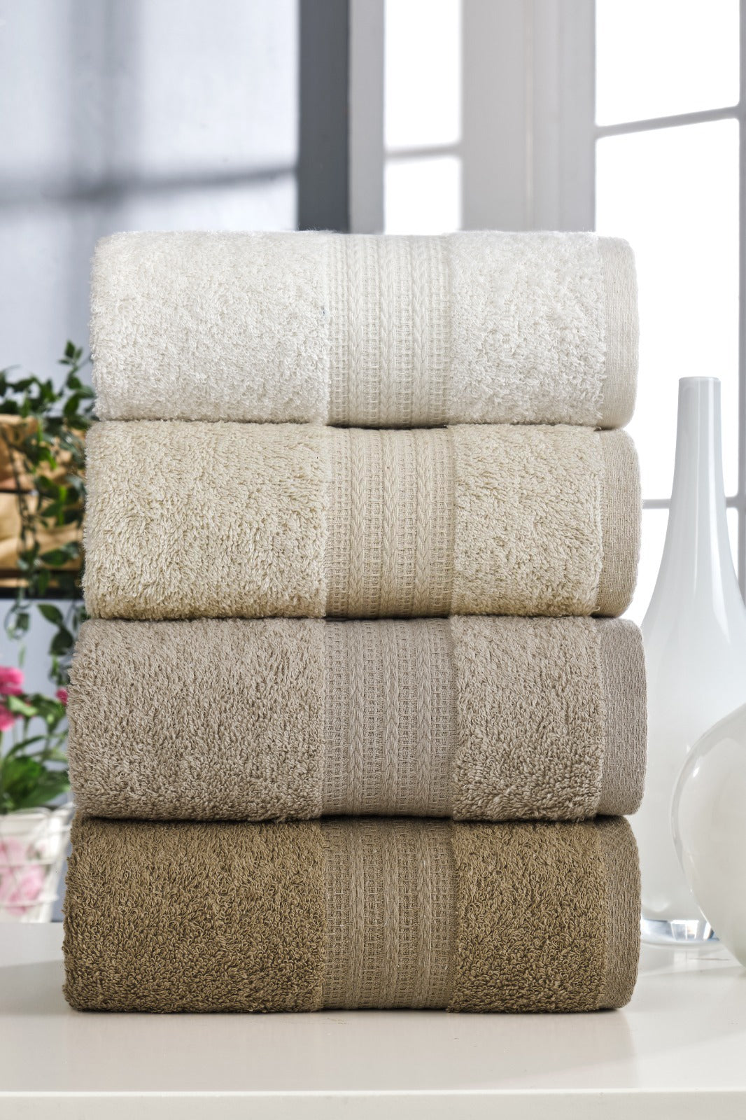 Rainbow - 4'lü Kahve Havlu Seti