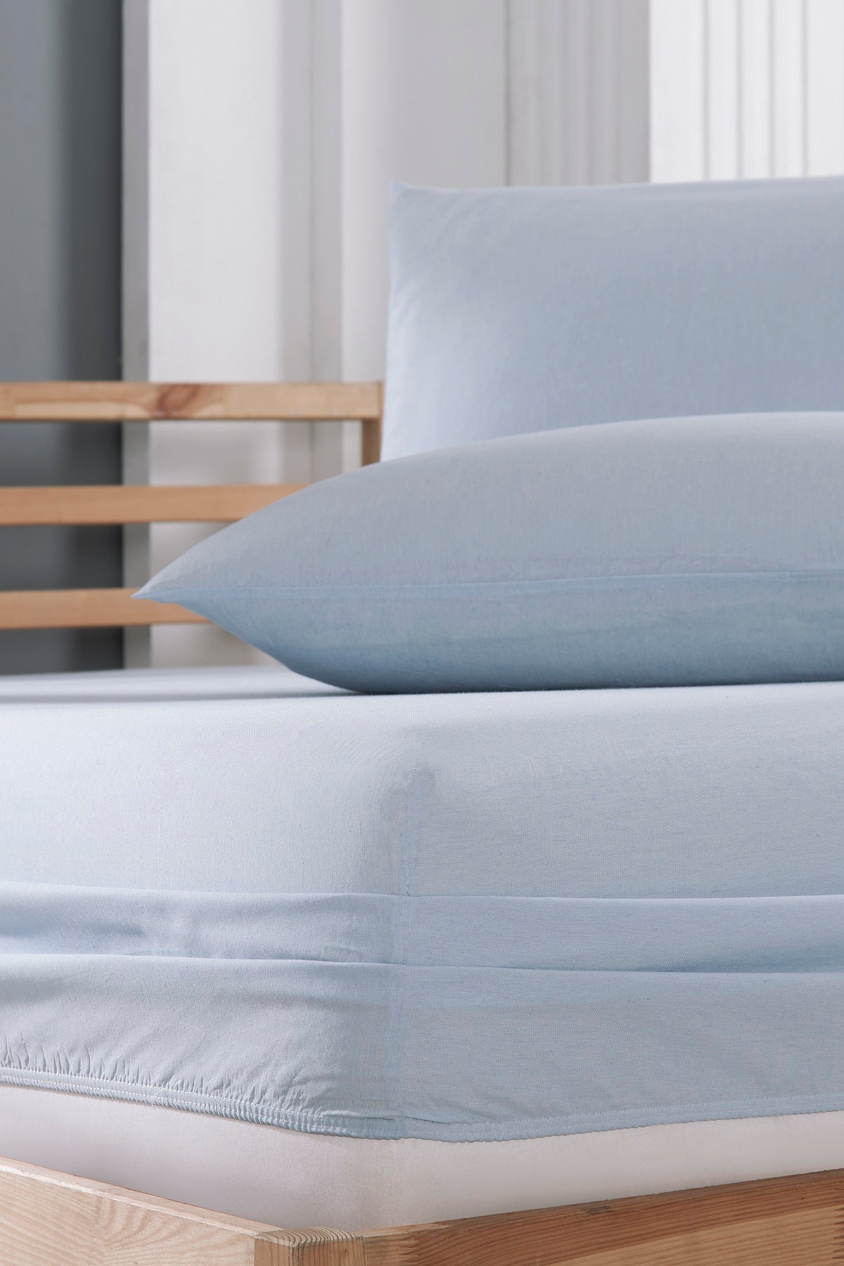 Carina - 2'li Buz Mavi Yastık Kılıfı